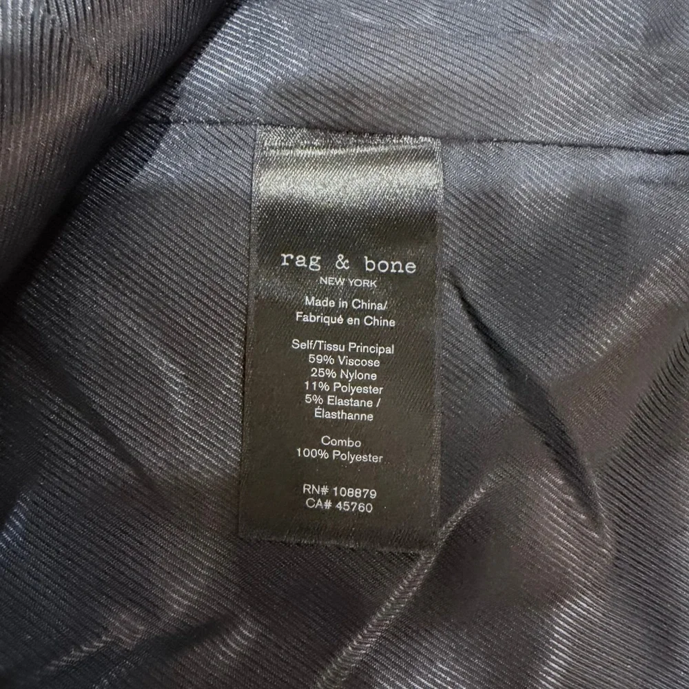 rag & bone Navy Pinstripe Wool Blend Vest - Picture 7 of 8